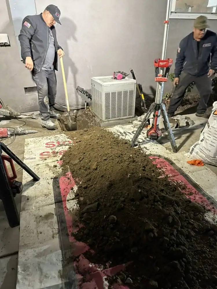cleaning out a drain